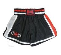 Short Thaï Métal boxe OKO-M-Noir et Rouge Noir et Rouge G