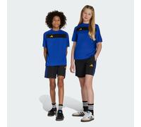 Short toile Tiro 25 Essentials Enfants Black / Semi Lucid Blue / Crew Yellow 7-8A