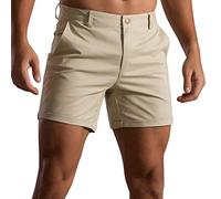 Short Travail Homme Droit- Short Baggy Coton Ample D'été Couleur Unie Classiques Ligne Décontracté avec Poches Léger Respirante Tendance De Tous Les Jours Slim Simple Streetwear
