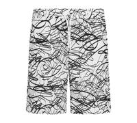 Urban Classics Viscose Aop Resort Shorts Whitescribble Taille: M | Slips de bain Outlet | Homme | Blanche