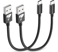 Short Usb C Cable [0.5m/Pack Of 2] Usb C Fast Charge 3a Wire Charger Type C Braided Usb To Usb C Cable For Samsung Galaxy S20 S21 S22 S23 S9 S10 A32 A40 A42 A60 A70 A72 A90, Ps5, Switch