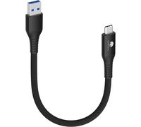 Short Usb C Cables 20cm/0.2m 10gbps Usb 3.1 Gen2 Type C Android Auto Qc3.0 3.1a Usb A To C Fast Charger For Samsung Note20 Galaxy S23/S22/S21 Z Flip 5 Tab S9 Pixel 8 Pro Black