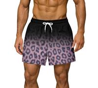 Short Velo Homme Dégradé Léopard Imprimé Plage Estival Ceinture Élastique Cordon Ajustable Décontracté Quotidien Confort Optimal Respirable Liberté Mouvement Tissu Technique Short Homme Sport