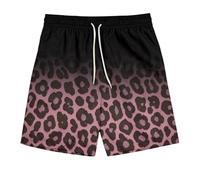 Short Velo Homme Dégradé Léopard Imprimé Plage Estival Ceinture Élastique Cordon Ajustable Décontracté Quotidien Confort Optimal Respirable Liberté Mouvement Tissu Technique Short Homme Sport