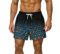 Short Velo Homme Dégradé Léopard Imprimé Plage Estival Ceinture Élastique Cordon Ajustable Décontracté Quotidien Confort Optimal Respirable Liberté Mouvement Tissu Technique Short Homme Sport