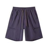 Short Velo Homme Minimaliste Estival Coupe Loose Décontracté Plage Sports Quotidien Poches Utilitaires Confort Optimal Respirable Liberté Mouvement Tissu Mixte Entretien Facile Short Homme Sport avec