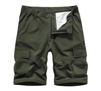 Short Velo Homme - Short en Jean Stretch Coupe Ajustée pour Hommes Short en Jean Déchiré Déchiré pour Hommes Mode Droit Confort Taille Flexible Court (Army Green 42)