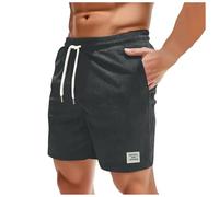 Short Velours Cotelé Homme avec Cordon De Serrage, Bermuda Cargo Homme RéTro Poches Taille Élastique Décontracté Pantalon Court Respirant Confortable LéGer Quotidien Jogging Travail Plage