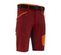 Short VTT pour homme Silvini Rango Pro - Rouge - Merlot/orange - Respirant - 4 poches zippées 2XL