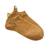 Short Women Heart Sport Sock Casual Irregular Socks Mode Socks Marron Chocolat