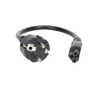 shortix Câble d'alimentation/câble d'alimentation court (fiche de contact de protection CEE 7/4 vers prise trèfle IEC 320-C5). 30 cm