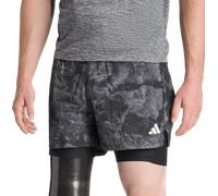 Short adidas 2 en 1 Spray Dye Own The Run gris foncé - L