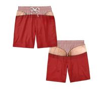 Shorts bain fantaisie humoristiques pour hommes avec faux string 3D
