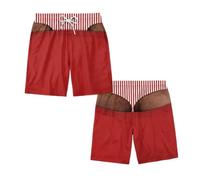 Shorts bain fantaisie humoristiques pour hommes avec faux string 3D