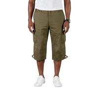 Shorts Cargo Homme 3/4 en Outdoor Sport Bermuda Short Respirant Séchage Rapide Shorts Elastique Grande Taille Décontracté Bermudas Training Jogging Running Pantalon avec Poches Confortable Pantacourt