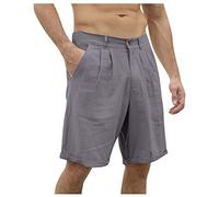 Shorts Cargo Homme Chic Casual Baggy Bermuda Shorts été Leger Solide Short De Sport Travail Plage Homme Chino Short Respirant Séchage Rapide Homme Short avec Poche Bouton Taille élastiquée