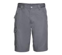 Shorts Cargo Multipoches En Polycoton Twill Bleu Gris Ou Noir