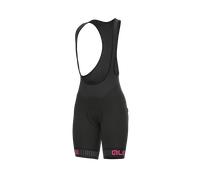 Shorts Cyclisme Femme ALE' SOLID TRAGUARDO Noir-Rose Fluo 2025