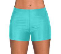 Shorts de Bain de Sport pour Femmes avec Cordon Ajustable Mini Boyshorts Bikini Maillots de Bain Tankini Bottoms Maillot menstruel