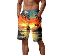 Shorts de Bain Homme Short surdimensionné Plage Respirant Loisir Cordon Serrage Imprimé Vacances Touring pour Sports et Loisirs d'été
