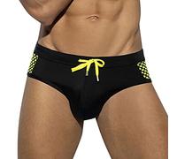 Shorts De Bain Homme Slip Doublure avec Rembourré Souple Amovible Cordon De Serrage Pantalon Court De Sport Plage Maillot De Bain Transparent