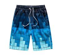 Shorts de Bain Hommes Short Plage Homme Sport Bermuda Long D'été Longboard Jaune Fluo Basketball Noir Maillot XL