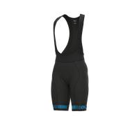Shorts De Cyclisme ALE' PR-R ROUTE Noir-Cyan