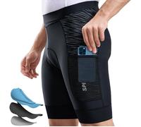 Shorts de cyclisme homme rembourrage gel 4D respirant séchage rapide 80% nylon 20% élasthanne poches latérales éléments S