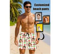 Shorts de plage personnalisés pour hommes avec des designs intéressants tels que des portraits, des enfants, des animaux de compagnie, des dessins animés et des thèmes de vacances L,M,S,XL,XS,XXL,XXSF