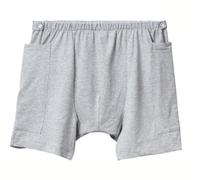 Shorts de soins pour incontinence, sous-vêtements pour cathéter de fistule, sous-vêtements pour sac de drainage urinaire, pantalons pour néphrostomie, cathéters sus-pubiens et biliaires,M,Grey