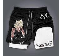 Shorts de sport à séchage rapide Dragon Ball GOKU Vegeta imprimés anime double couche 2026 pour hommes et femmes, collection été américaine SDK242TY