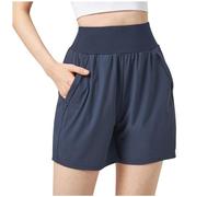 Shorts de Sport Femme 2en1 Shorts de Course à Pied Shorty Legging de Sudation Running Fitness Taille Haute Séchage Rapide Course a Pied, Gym, Yoga, Jogging, Entraînement, RandonnéE Poche CachéE