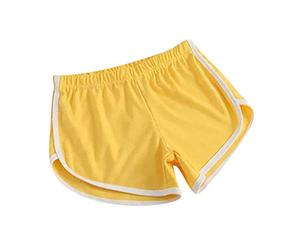 Shorts De Sport - Taille Haute LâChe Cinq Points Pantalon Volants Short De Course éLastique Solide Et Confortable Pyjama Short Femmes