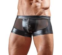 Svenjoyment Boxer Bimatière Sexy Man Simili cuir brillant Fermeture éclair