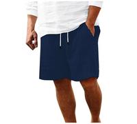 Shorts en Coton pour Hommes et Sac de Shorts Pantalons de Plage rayés attachés pour Hommes