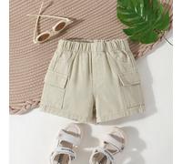 Shorts en jean décontractés pour tout-petits garçons, nouvelle arrivée d'été, couleur jean kaki rétro, style vacances, taille élastique, coupe ample, tissu doux et confortable, se coordonne avec des t