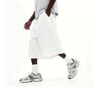Shorts en polaire oversize à jambes larges avec ceinture élastique, coupe décontractée, longueur bermuda, poches latérales, streetwear décontracté d'été L,M,S,XL,XS,XXSUnicoloreTissu tricoté