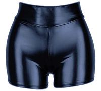 Shorts en Similicuir pour Femmes Taille Haute Fesses Levage Shorts Chauds Leggings Skinny Extensible Sexy discothèque Pantalons Courts (Bleu,5XL)