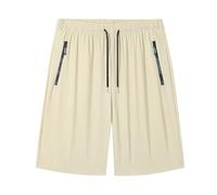 Shorts Et Bermudas Femme Cargo SéChage Rapide Pantalon Court à Taille ÉLastique LéGer Casual Chino Respirant Short De Sport avec Poches ZippéEs