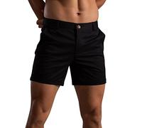 Shorts Et Bermudas Homme Grande Taille- Short Ete Homme Jambe Droite Grande Taille Couleur Unie Pantalon Court d'été svec Poches Polyvalent Tendance Classique pour Le Bureau Travail Pantacourt
