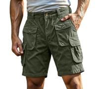 Shorts Et Bermudas Homme Short Cargo en Coton Sergé Coupe Ample sous Genou