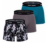 Shorts Heureux Pour Hommes, Pack De 3 - Jersey Rétro, Ceinture Logo