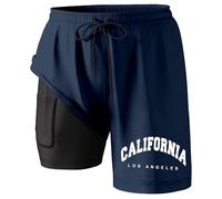 Shorts Hommes Short D'été Hawa?en Été Léger Sport Jogging Respirant Cordon Serrage Doux Taille Élastique Confortable Décontracté Voyage Gymnastique d'entra?Nement