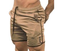 Shorts Hommes Sport Coton Pantalon Cargo Court Poche Short De Basket-Ball Rayé pour Hommes, Course À Pied, Sport, Asianl Kaki