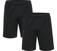 hummel Hmlte Topaz 2-Pack Shorts Set Ensemble, Noir/Noir, XXL Homme