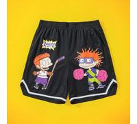 Shorts noirs décontractés et amples en tricot avec motif graphique de personnage de dessin animé, pour le basket-ball, pour la rentrée scolaire L,M,S,XL,XS,XXL,XXS,XXXL,XXXXLAnimal,Cartoon,Lettres,Ray