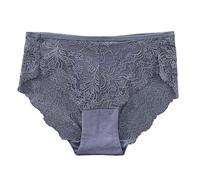 Shorts pour homme et femme - Dentelle - Sous-vêtements creux - Dos - Taille moyenne - Taille haute - Respirant - Ceinture élargie - Culotte ventre - Sous-vêtements pour homme, bleu, S