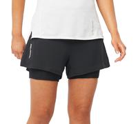 Salomon - Short de trail - Sense Aero 2In1 Short W Deep Black pour Femme en Silicone - Taille XS - Noir Noir XS