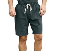 Shorts Slim Fit Short DéContracté Mode pour Homme avec Cordon Et Poches Solides Pantalon Confortable D'ÉTé LéGer Shorts DE Travail pour Hommes DE Sport Hommes VéLo (Grey, XXXXL)