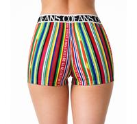 Shorts VERSACE Court Hotpants Pantalons Années 90 Rayé Multicolore